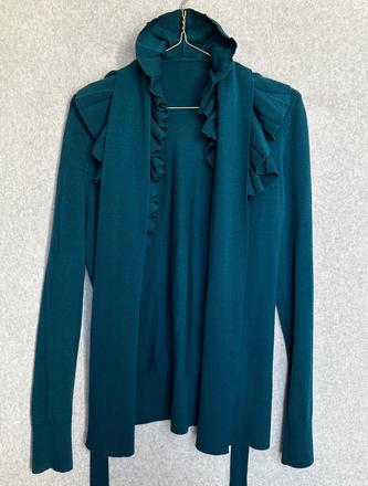 Značkový merino elegantný kardigán, xs