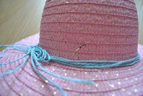 Ružový letný klobúk s trblietkami, pepco,128