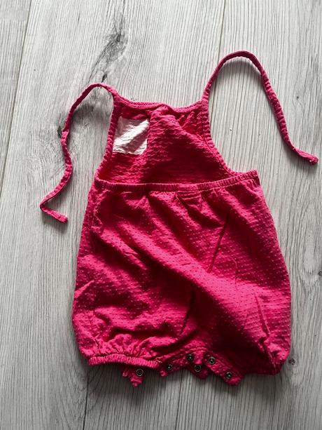 Tmavoružové letné dupačky s melónikom, next,74