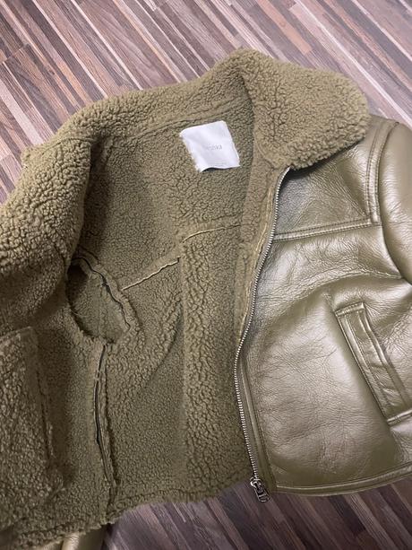 Krásna bershka bunda khaki, bershka,l