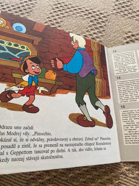 Krásna retro vintage mini walt disney pinocchio, 