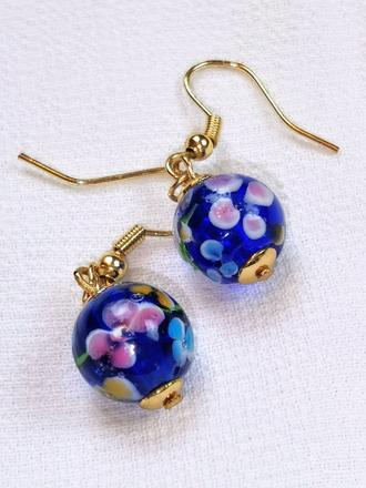 Krásne náušničky z murano skla,