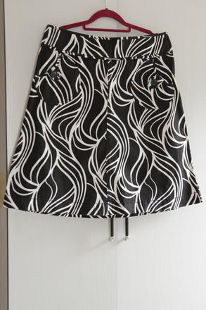 Čierno biela sukňa h&m m, m