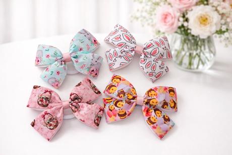 Balíčky mašiel na gumičke/štipce, 