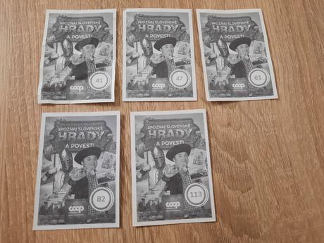 Nalepky hrady a povesti (coop jednota), 