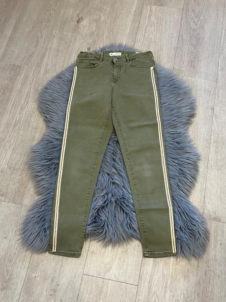Dievčenské rifle so zlatým pásikom zara (164), zara,164