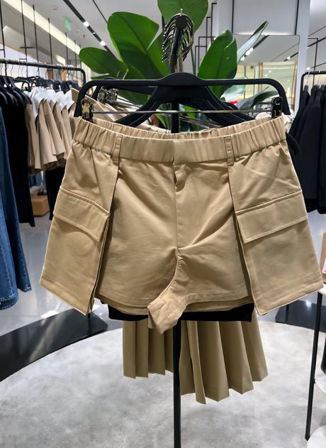 Bezovy skort zara s vreckami, zara,xs