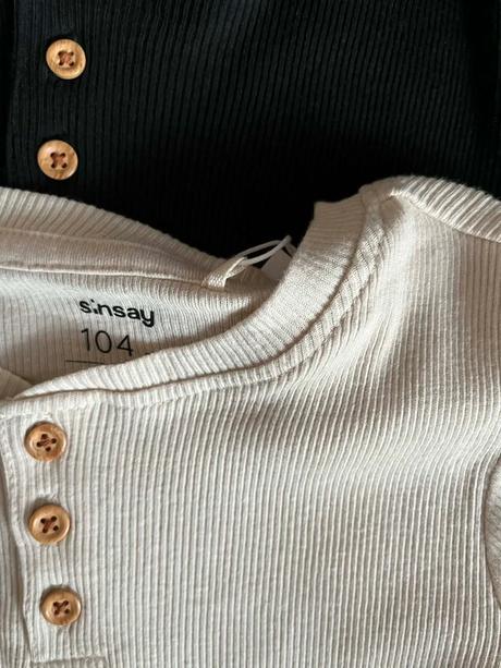 Veľ. 104 nové 2 kusy bavlnené vrúbkobané trička, sinsay,104