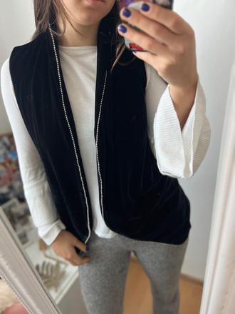 Bershka zamatová vesta, bershka,m