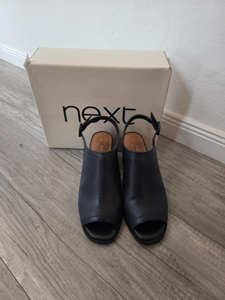 Modré kožené sandále, next,41