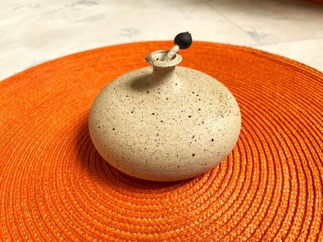 Kameninová vintage olejová lampa, 