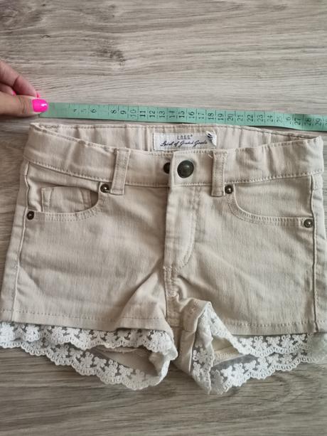 Dievčenské krémové kratase s čipkou, l.o.g.g.,116