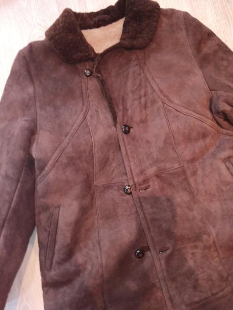 Kožený dlhý kabát veľ. 44, 44