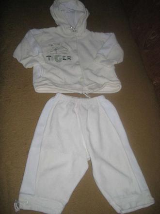 Súpravička zamatová - bunda, nohavice, čiapočka, 68