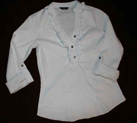 Elastická košeľa/blúzka - pastelová modrá, s