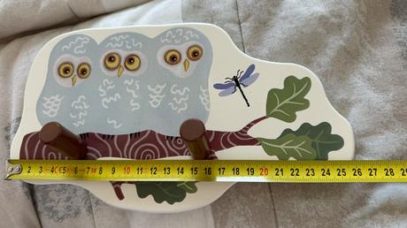 Dreveny dvojvesiak ikea - sovicky 26 cm, 