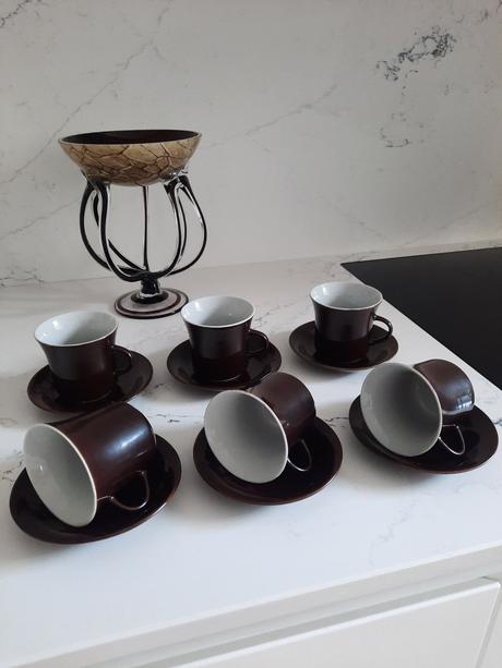 Epiag mid century 1970s" vintage brown cups, 