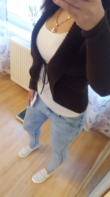 Hnedý svetrík/cardigán, s