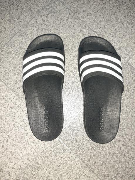 Čierne gumené šľapky adidas 34 detské, adidas,34