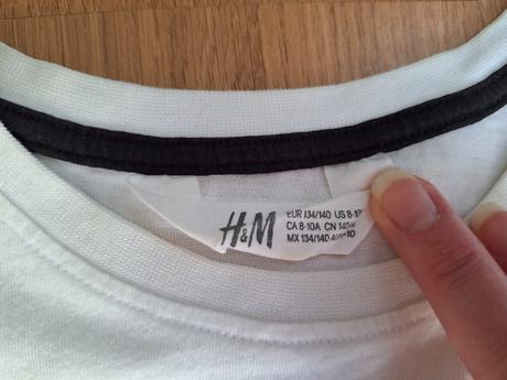 Tričko so štrasovou aplikáciou, h&m,134