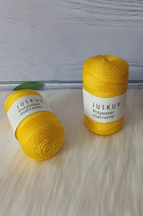 Polyesterová macramé priadza juskuv žltá 2 ks, 