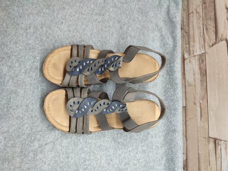 Rieker 37 - dámske letné šedé sandále, rieker,37
