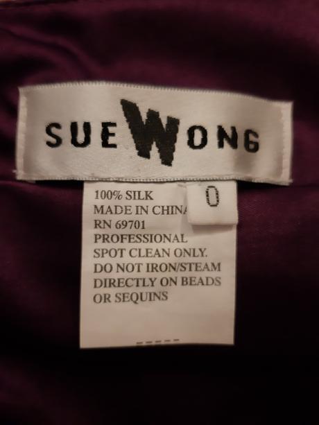 Hodvábne šaty sue wong xs 34, 34