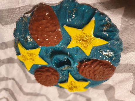 Vianočný svietnik - hand made - 7 cm, 