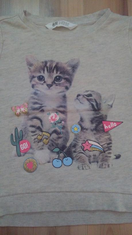Mačičkový kompletík, 6-7r., 116-122-128, h&m,122