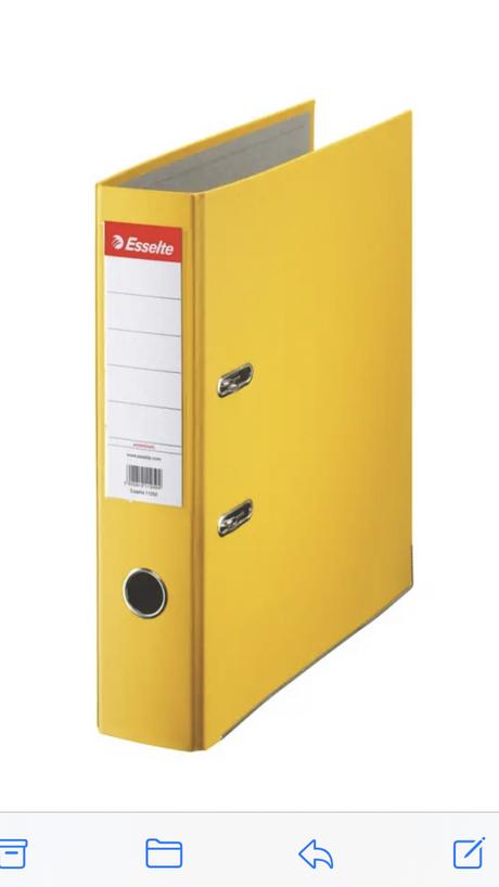 Pákový zakladač 7,5cm žltý   n.o.v.ý., 