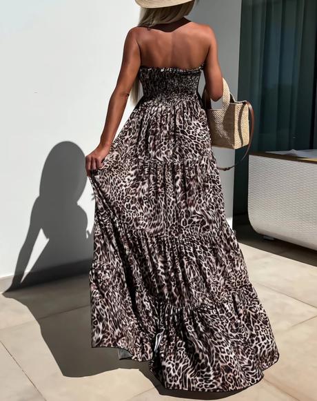 Leopardie maxi šaty,