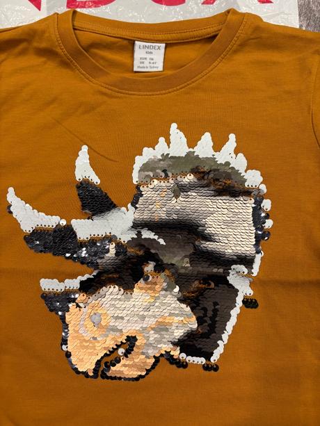 Lindex tričko s dinosaurom na 5-6 rokov, lindex,116