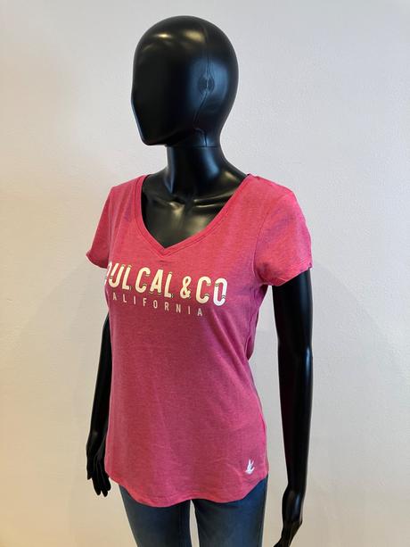 Dámske ružové tričko s nápisom soul cal (38), m