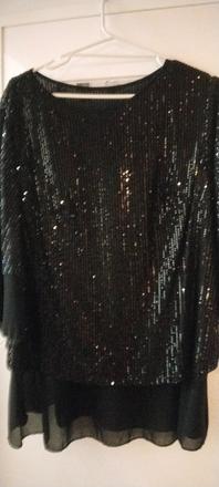 Blúzka elegantná čierna, l