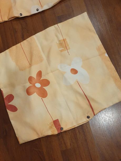 Ozdobné obliečky oranžové s kvietkami, šírka (cm): 40,dĺžka (cm): 50