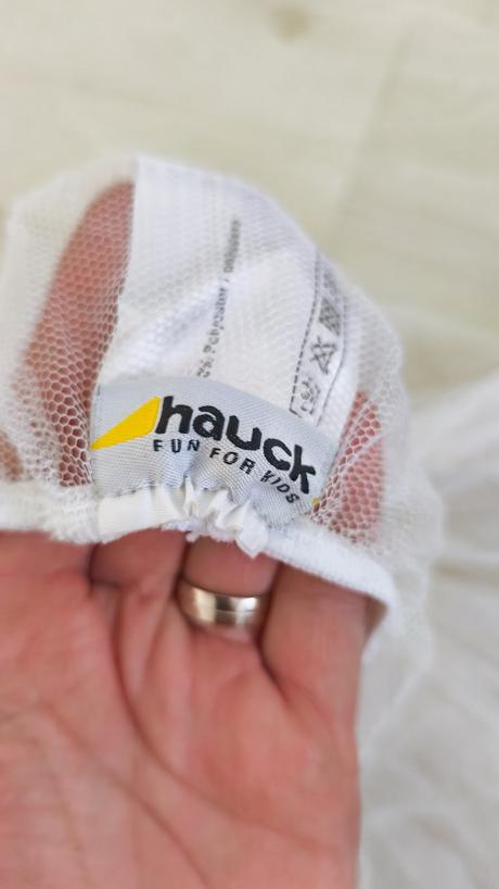 Biela sieťka na kočík proti hmyzu, hauck