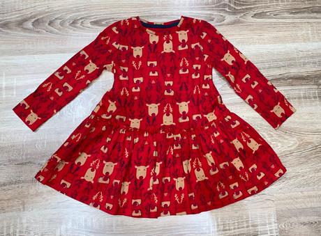 Vianočné šaty s rifličkami, 104