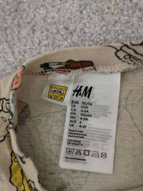 Pyžamo h&m 110/116, h&m,110