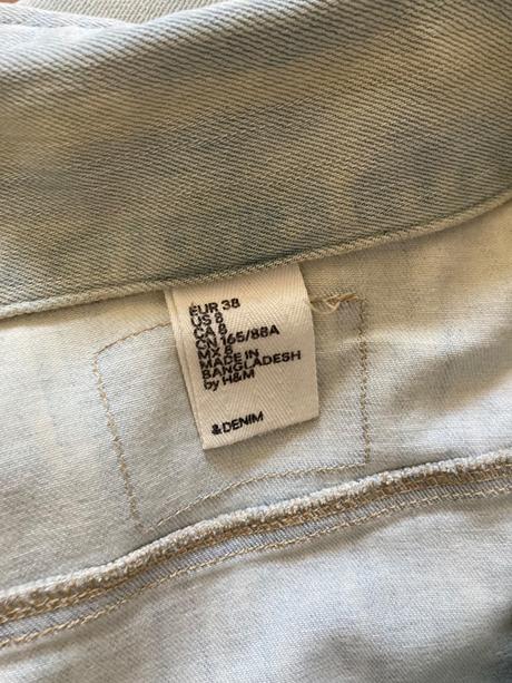 Dámska bledá riflovka, h&m,38