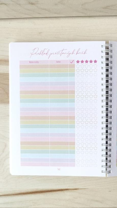 Knižný zápisník diár na knižky 180 strán,