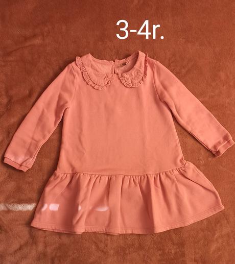 Zateplené elegantné šaty 3-4r., f&f,104