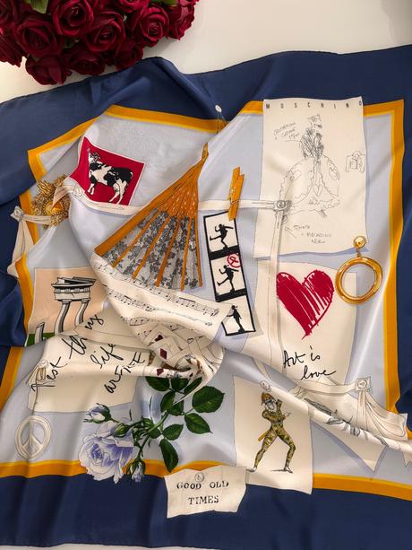 Moschino - farebná šatka, moschino