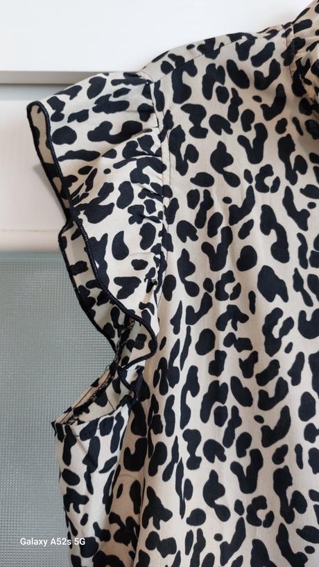 Leopardí top, shein, len opratý, xl