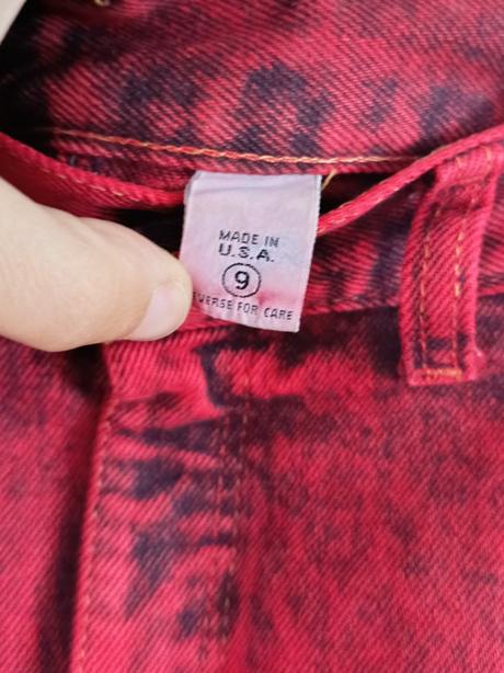 Vintage červená riflová sukňa levi's made in usa, levis,s