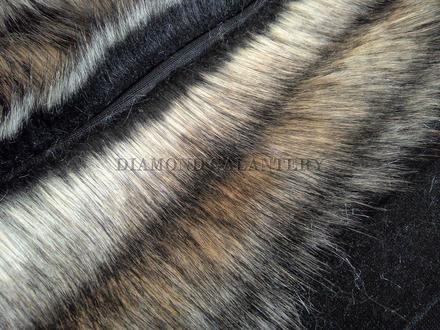 Kožušina prekladaná melírovaná - cena za 8 cm, 