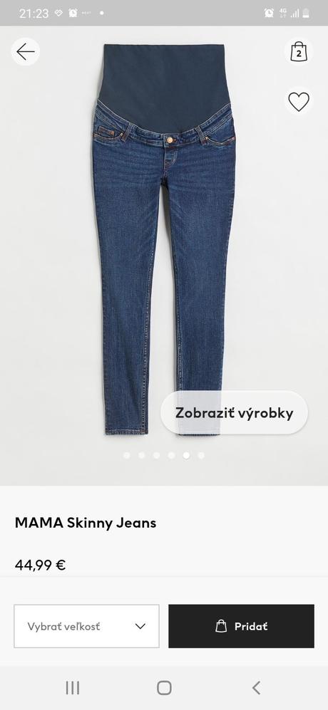 Tehotenské rifle h&m v. m, h&m,m