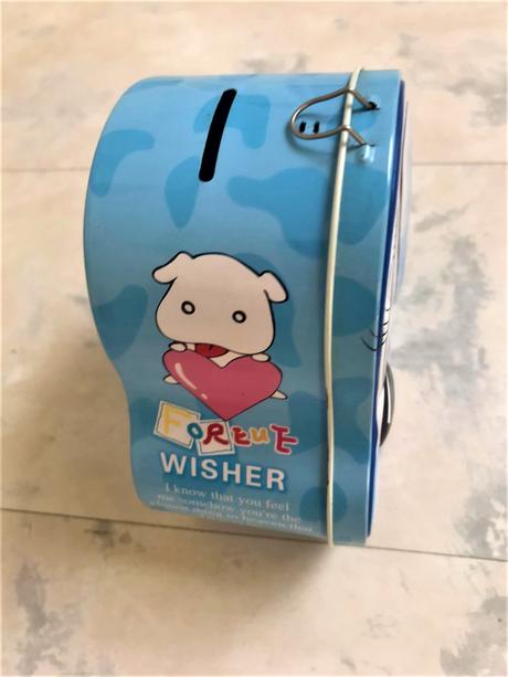 Plechová veľká pokladnička,