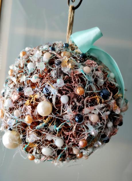 Zimný koralkový vianočný set,