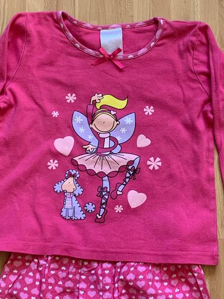 Dvojdielne ružové pyžamo s vílou, 50