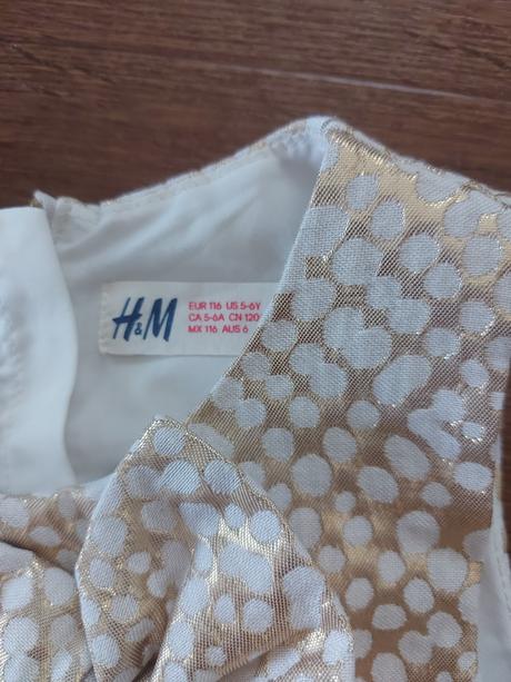 Slavnostne saty s velkou maslou h&m 116, h&m,116